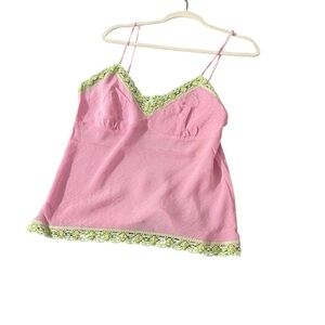 Good Hawk Bubblegum Pink Silk Cami
